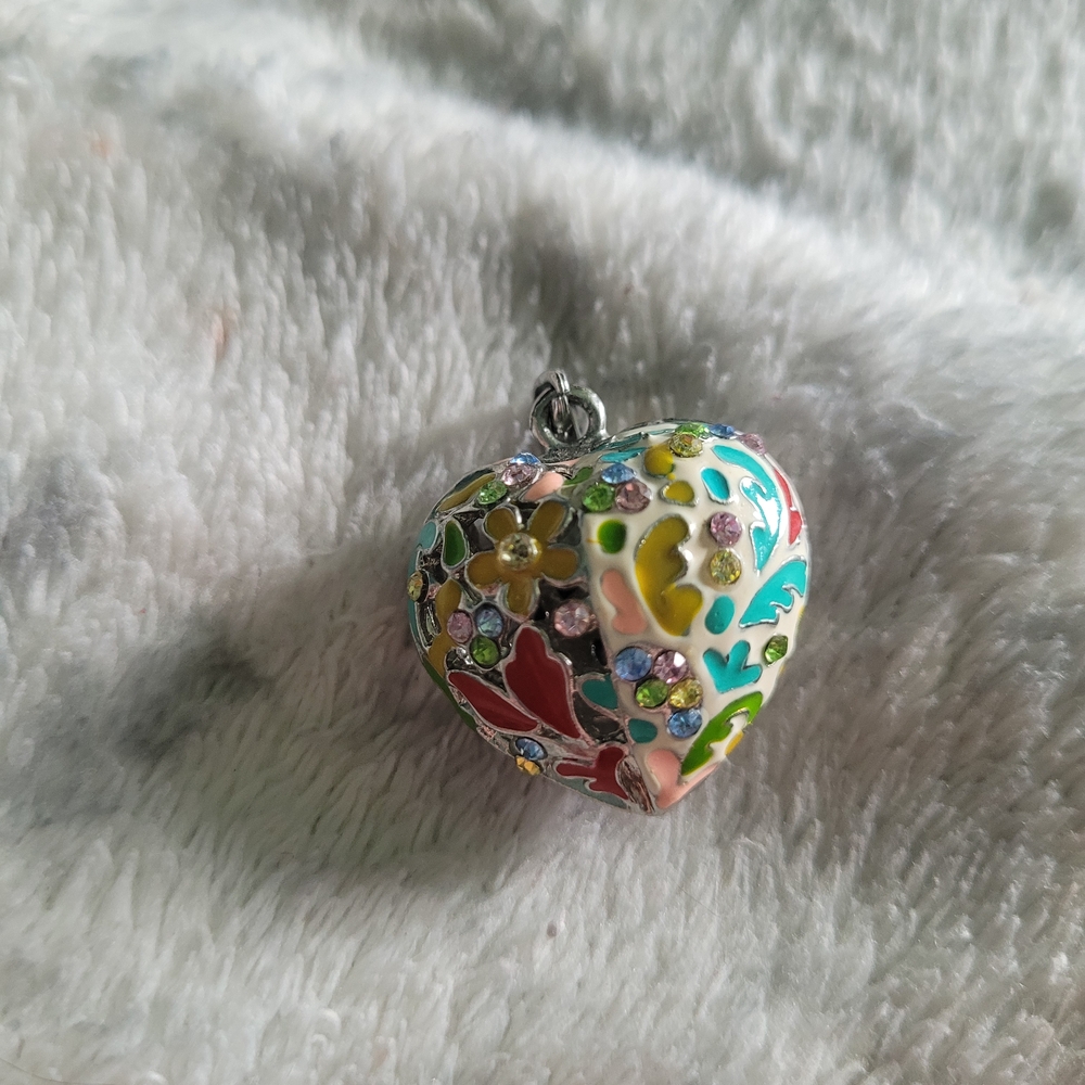 Colorful Heart Pendant Charm